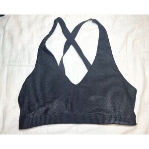 AERIE Offline Shiny Ribbed Stretch Medium Support Sports Bra SIZE MEDIUM‎